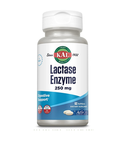 KAL Lactase Enzyme 250 mg - 60 Softgels