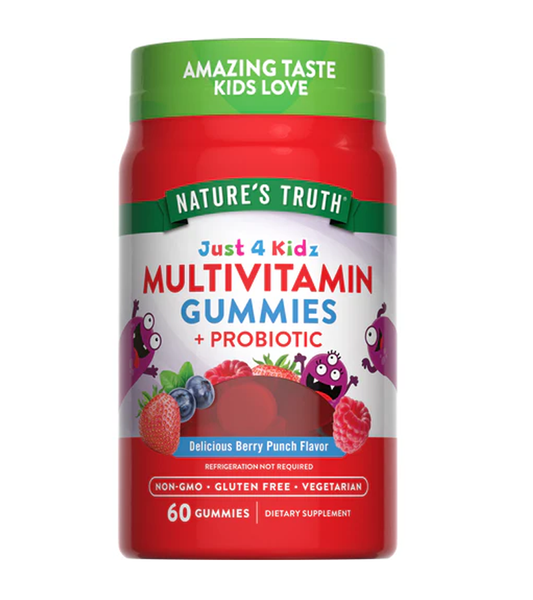 KIDS MULTIVITAMIN WITH PROBIOTICS - 60 Vegetarian Gummies