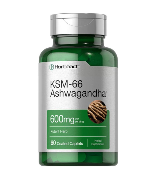KSM-66 Ashwagandha with L-Theanine 600mg - 60 Caplets