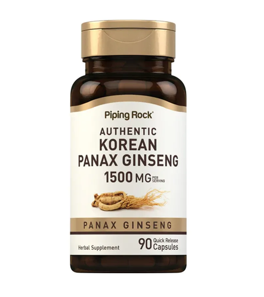 Korean Ginseng - Panax Ginseng 1500mg - 90 Quick Release Capsules