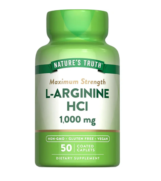 L-ARGININE HCL 1000 MG - 50 Coated Caplets