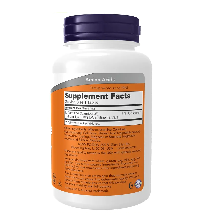 L-Carnitine Tartrate 1000mg - 50 Tablets