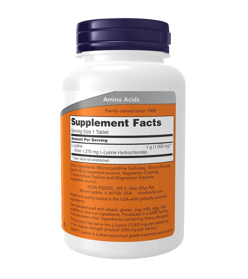 L-LYSINE 1000 MG - 100 Coated Caplets