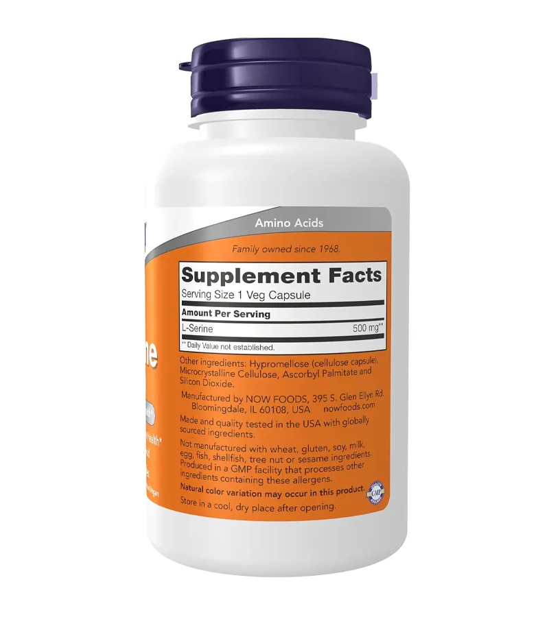 L-Serine 500 mg -120 Veg Capsules