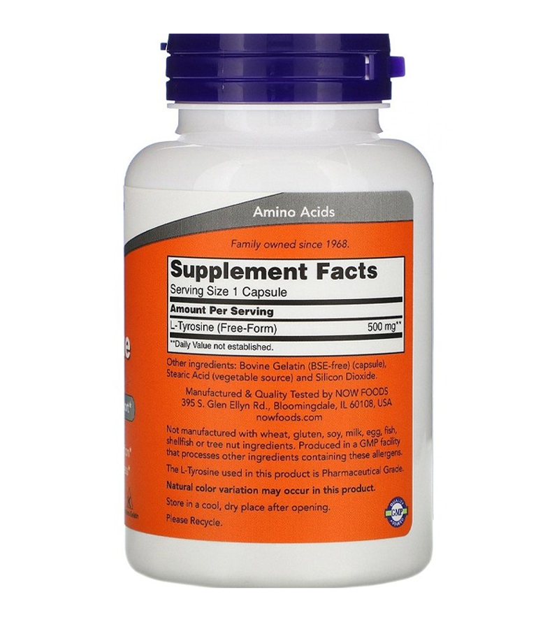 L-Tyrosine 500 mg - 120 Capsules