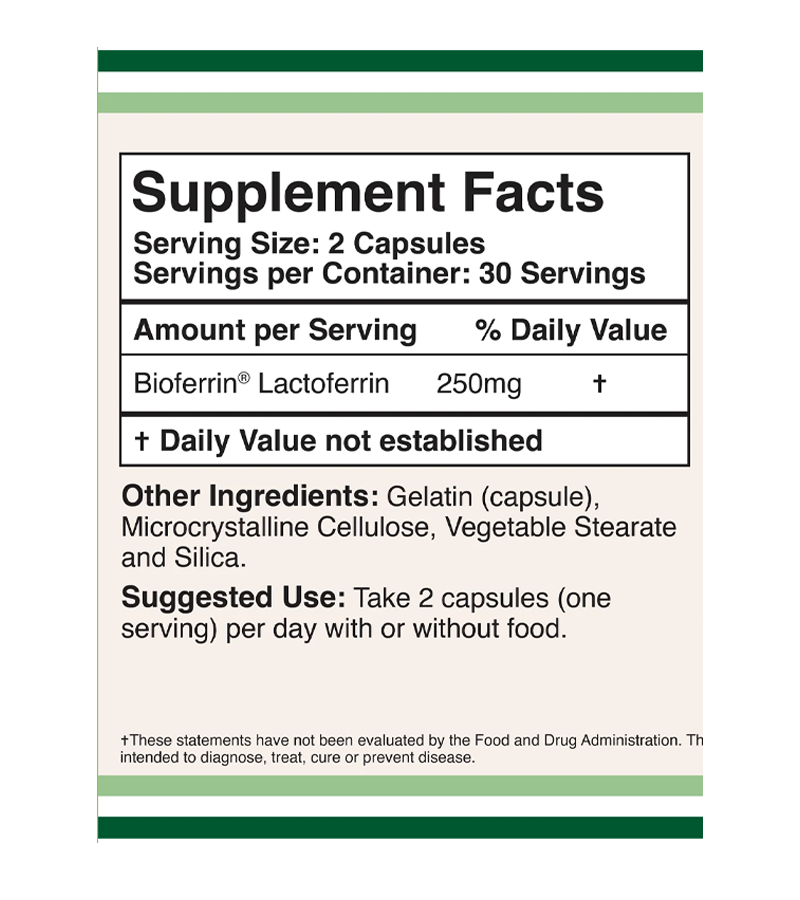 Lactoferrin Supplement - 60 Capsules