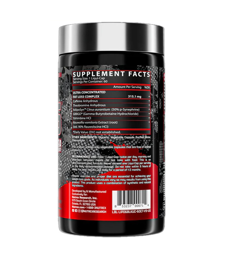 Lipo 6 BLACK for him - 60 Capsules