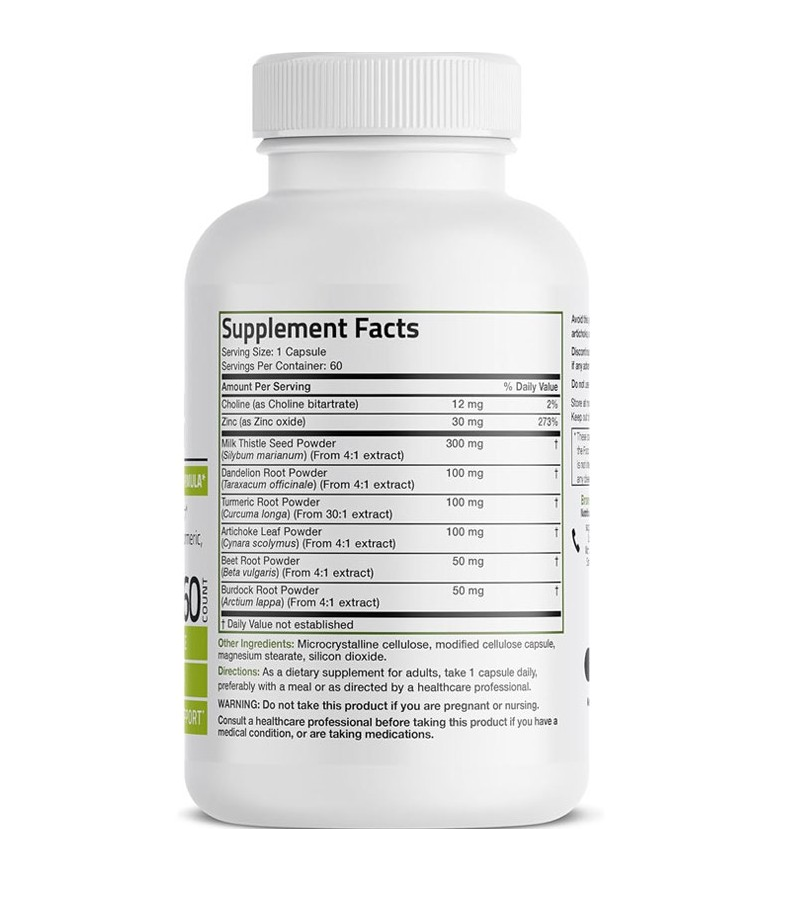 Liver Detox with Milk Thistle, Dandelion Root, Turmeric, Artichoke Leaf & More - 60 Veg Capsules