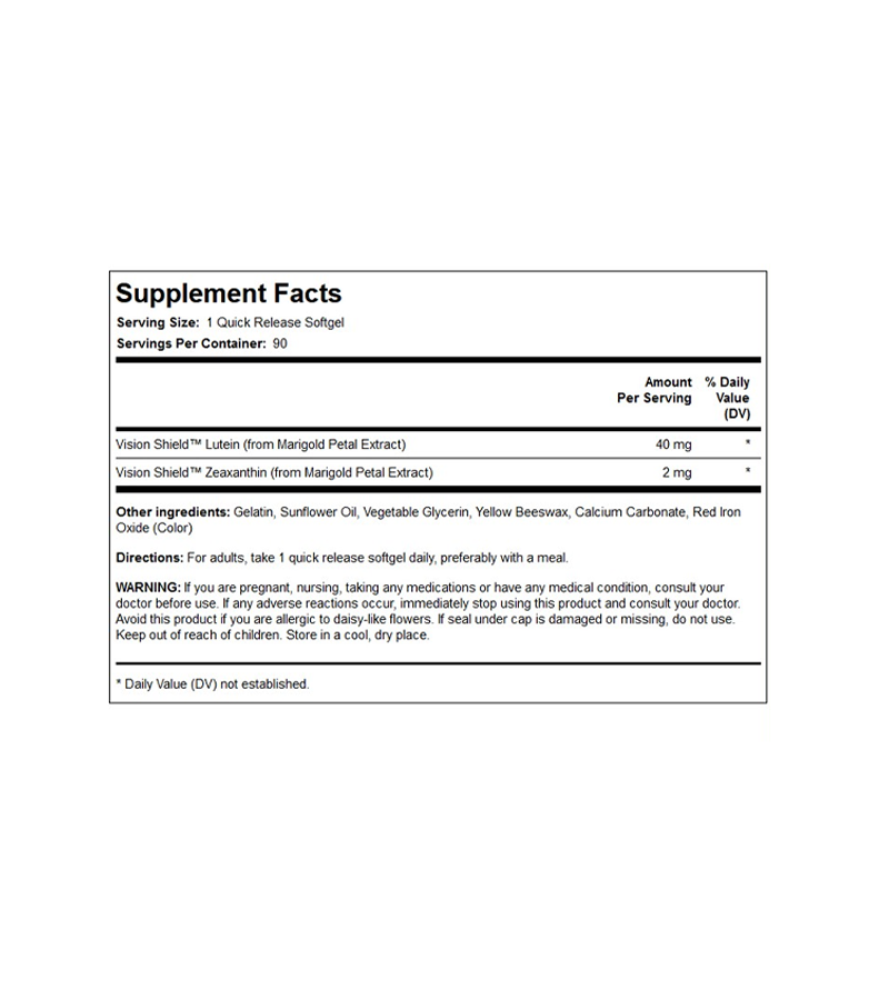Lutein 40 Mg With Zeaxanthin - 90 Softgels