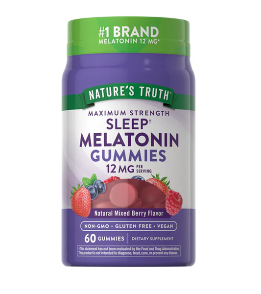 MELATONIN 12 MG MAX STRENGTH - 60 Vegan Gummies