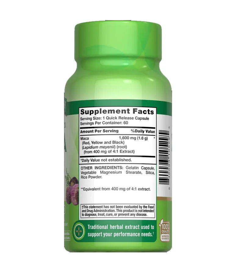 Maca 1,600 mg - 60 Quick Release Capsules
