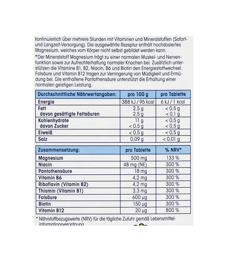 Mivolis Magnesium 500 + B-Vitamins 2-Phase Depot - 30 tablets