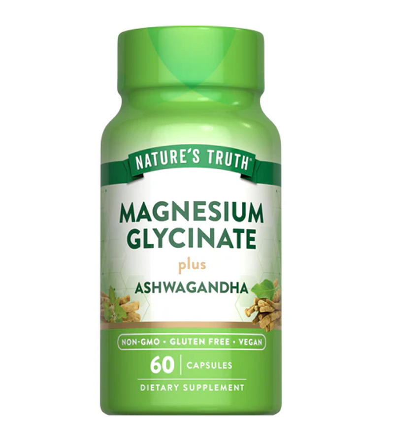 Magnesium Glycinate plus Ashwagandha - 60 Capsules