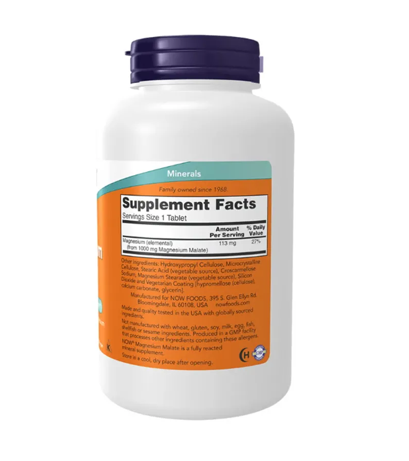 Magnesium Malate, 1000mg - 180 Tablets