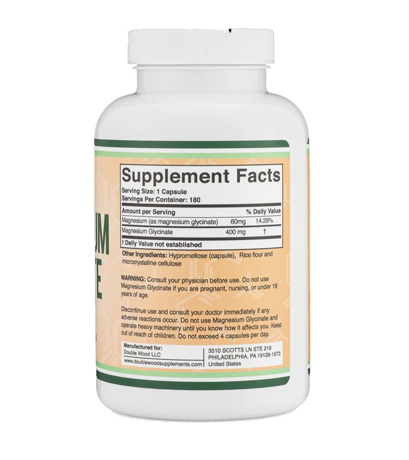 Magnesium Glycinate 400 mg - 180 veg caps