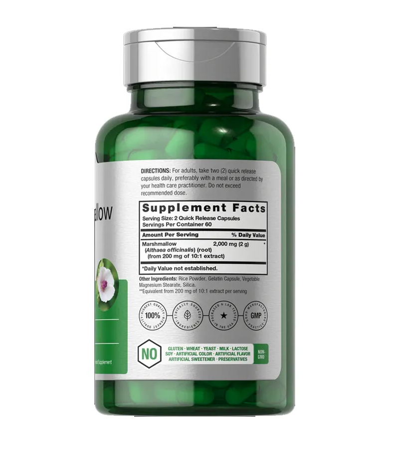 Marshmallow Root 2000mg per serving - 120 Capsules