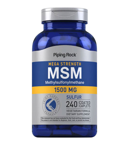 Mega MSM + Sulfur, 1500 mg, 240 Coated Caplets