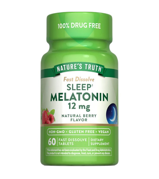Melatonin 12 mg - 60 Fast Dissolve Tablets