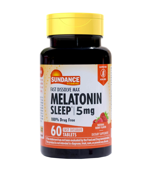 Melatonin 5mg - 60 Fast Dissolve Tablets Natural Berry Flavor