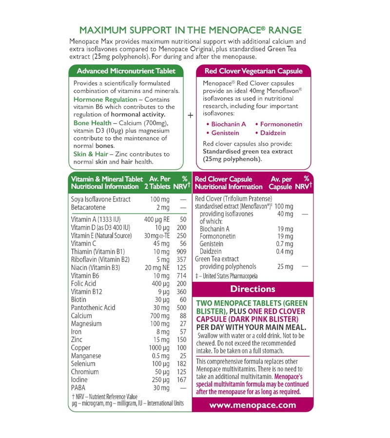 Menopace Max - 84 Capsules & Tablets