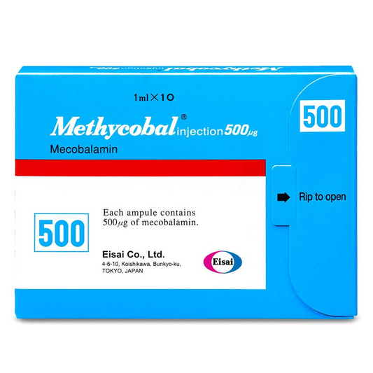 Methycobal 500mcg/ mL Solution for Injectin o(IM/IV) - 10 Ampoules