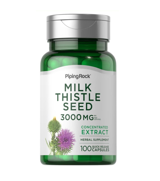 Milk Thistle Seed Extract, 3000 mg - 100 Quick Release Capsules