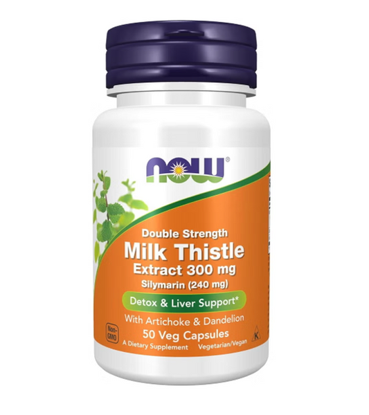 Milk Thistle Extract 300 mg With Artichoke & Dandelion - 50 Veg Capsules