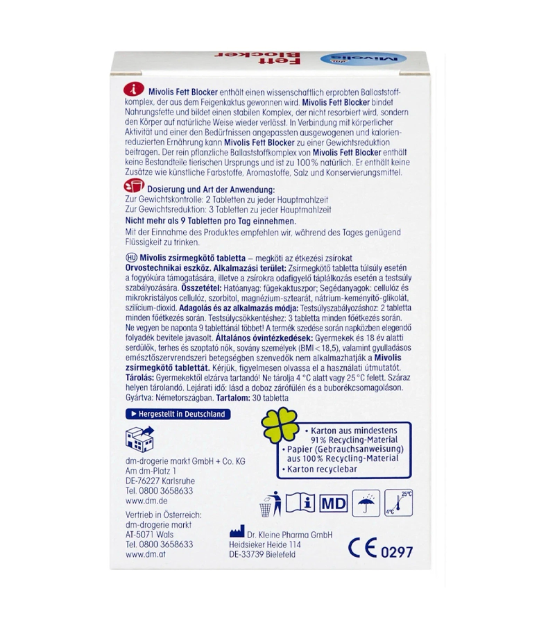 Mivolis fett blocker for fat loss - 30 Capsules