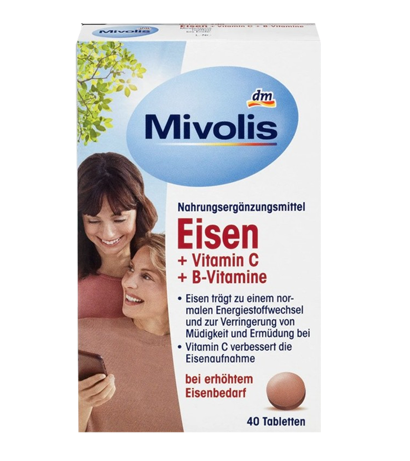 Mivolis Iron + vitamin C + B vitamins, tablets, 40 pcs.