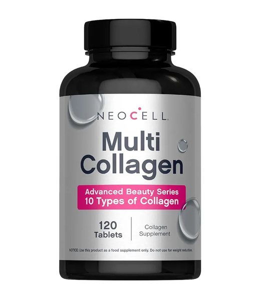 Multi Collagen,10 Types of Collagen - 120 Tablets