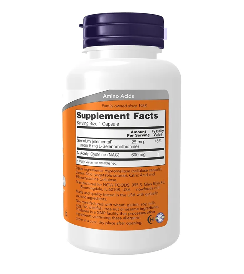 NAC-ACETYL CYSTEINE 600mg - 100 Capsules