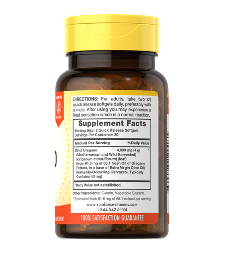 Oil of Oregano 4000mg - 60 Softgels