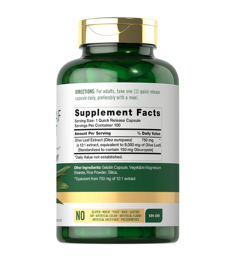 Olive Leaf Extract 9000mg - 100 Capsules