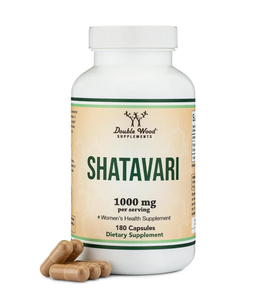 Organic Shatavari for PMS, Menopause Support and Women's Health 1000 mg - 180 Capsules