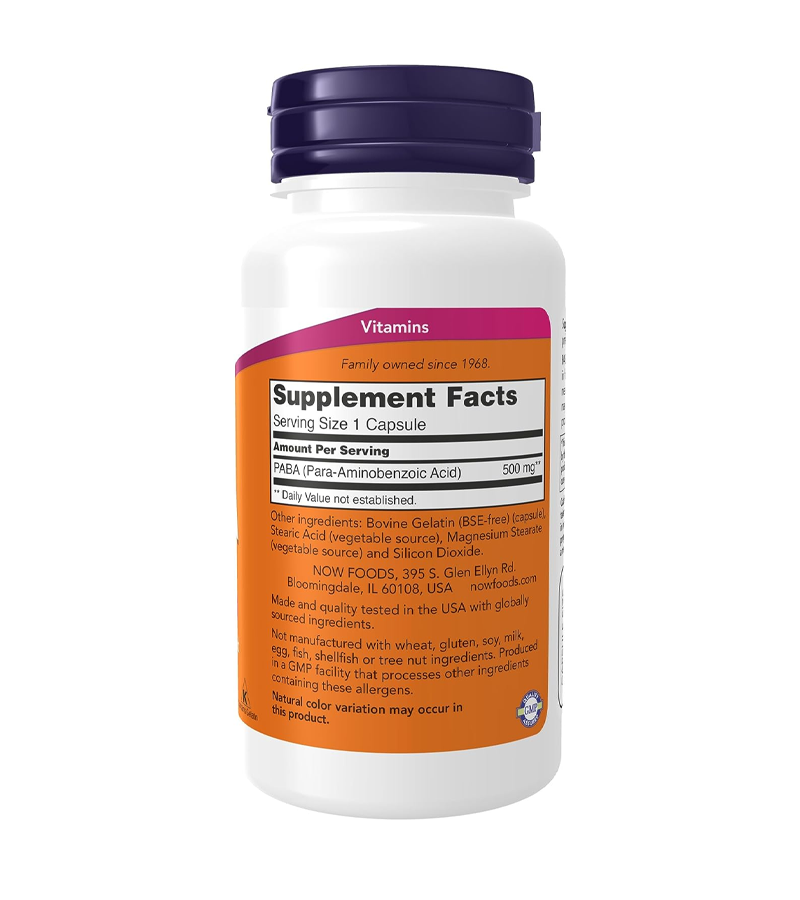 PABA 500 mg - 100 Capsules