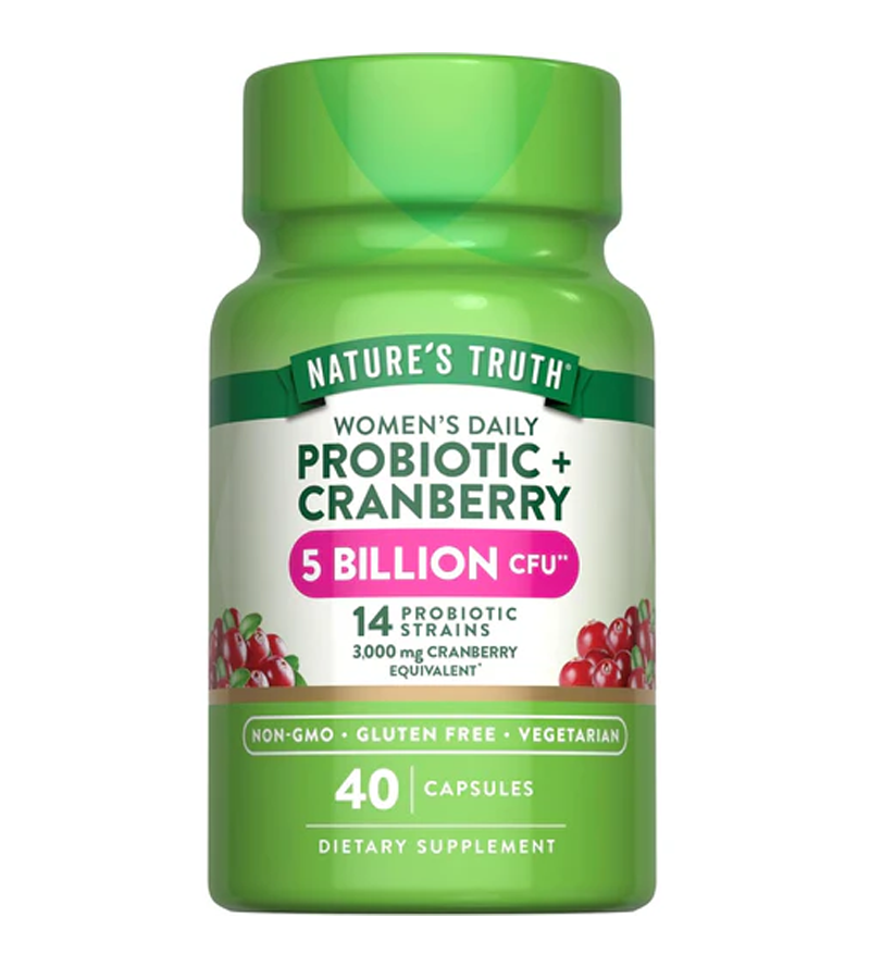 PROBIOTICS FOR WOMEN WITH CRANBERRY 5 BILLION - 40 Capsules