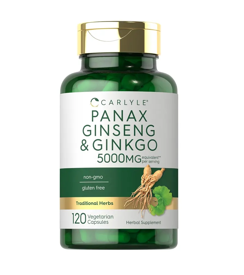 Panax Ginseng & Ginkgo 5000mg - 120 Vegetarian Capsules