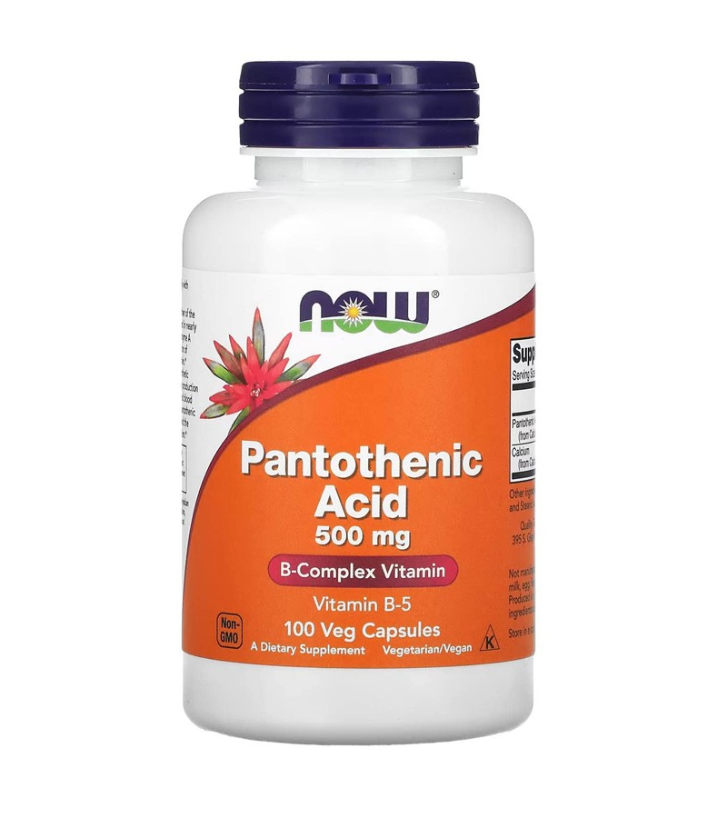 Pantothenic Acid - Vitamin B5 - 500mg -100 Capsules