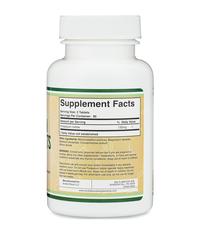 Potassium Iodide 130mg - 180 Tablets