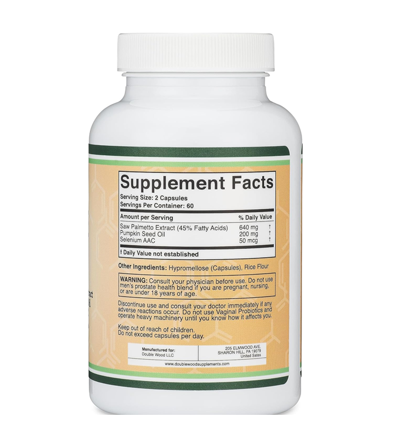 Prostate Support Supplement for Men's Health -120 Capsules