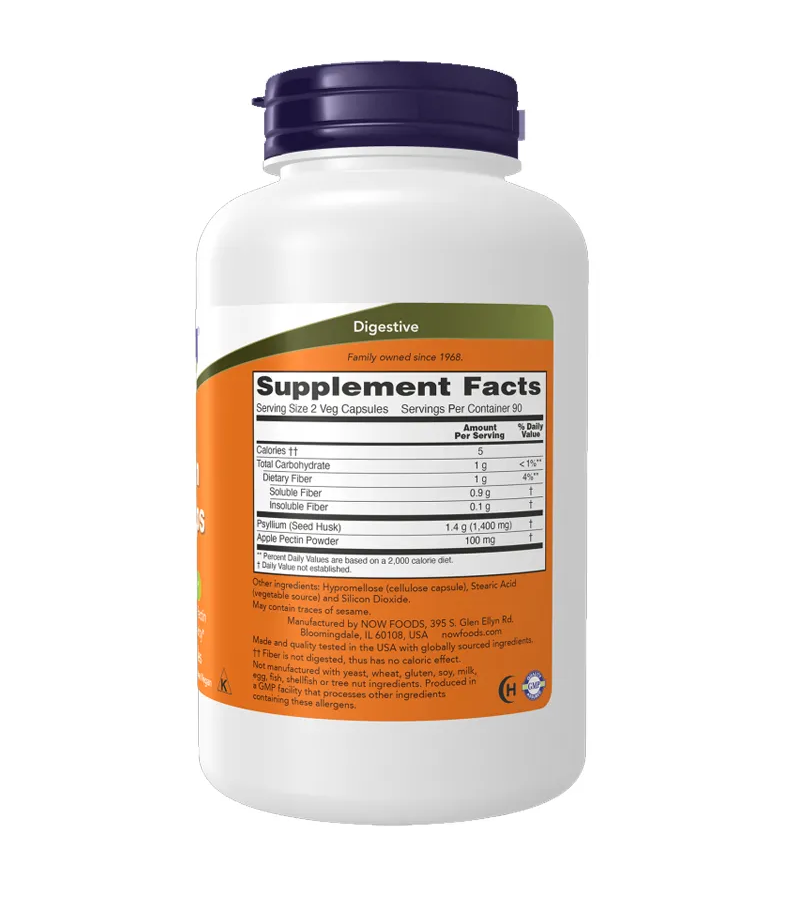 Psyllium Husk Caps 700 mg - 180 Veg Capsules