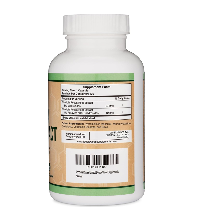 Rhodiola Rosea 500mg - 120 Vegan Capsules