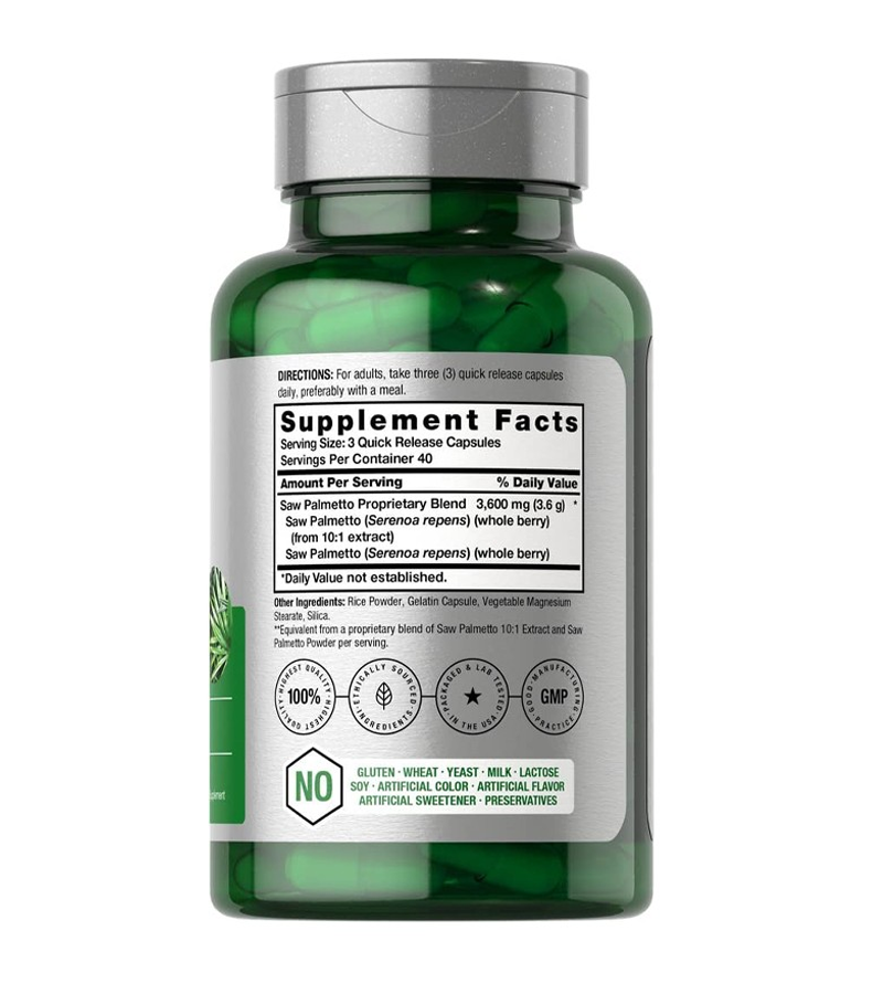 Saw Palmetto 3600mg | 120 Capsules