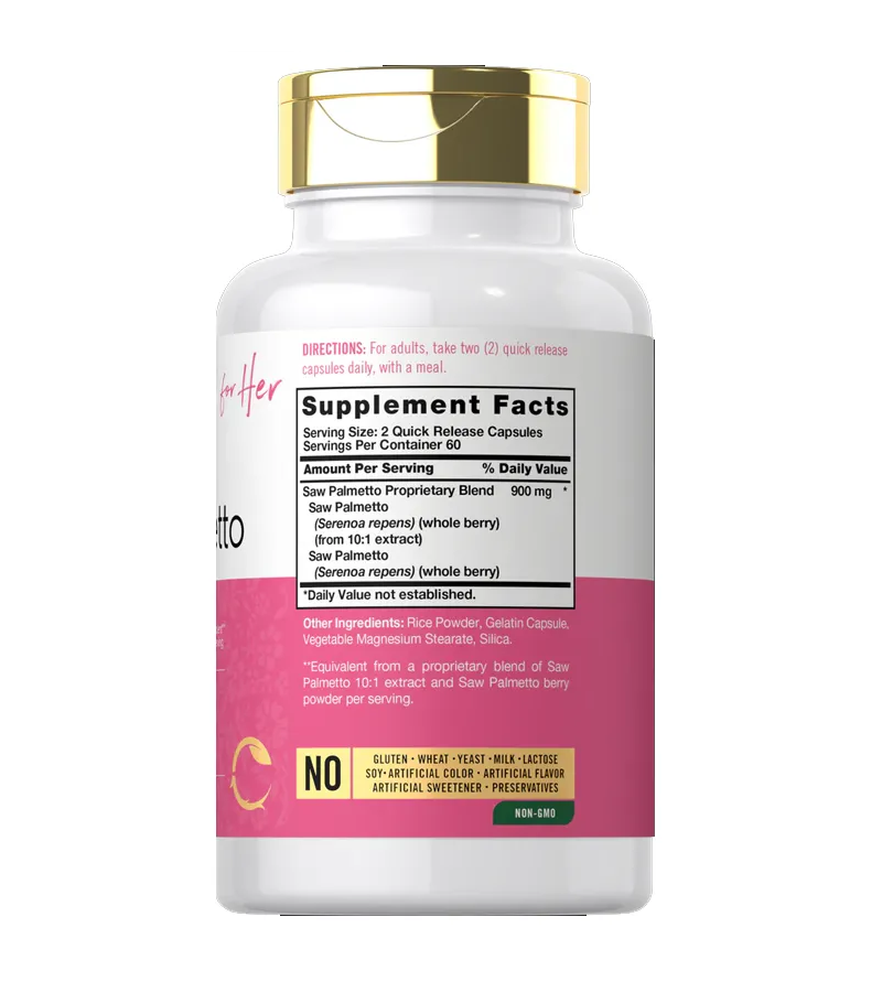 Saw Palmetto For Her 900mg per serving - 120 Capsules