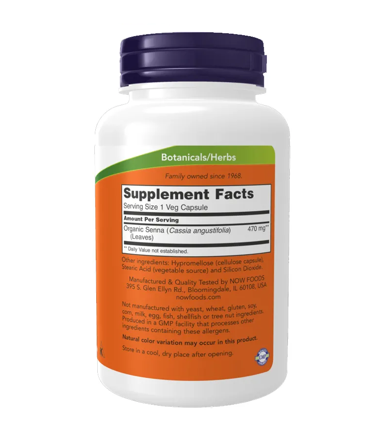 Senna Leaves 470mg - 100 Veg Capsules
