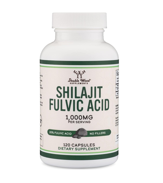 Shilajit Pure Himalayan Capsules (20% Fulvic Acid Supplement) 1000mg - 120 Capsules