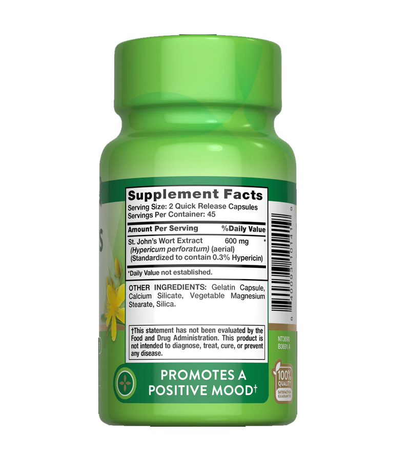 St. John`s Wort 600 mg - 90 Quick Release Capsules