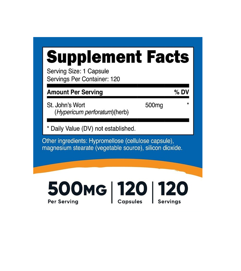 St. Johns Wort Capsules 500MG - 120 Caps