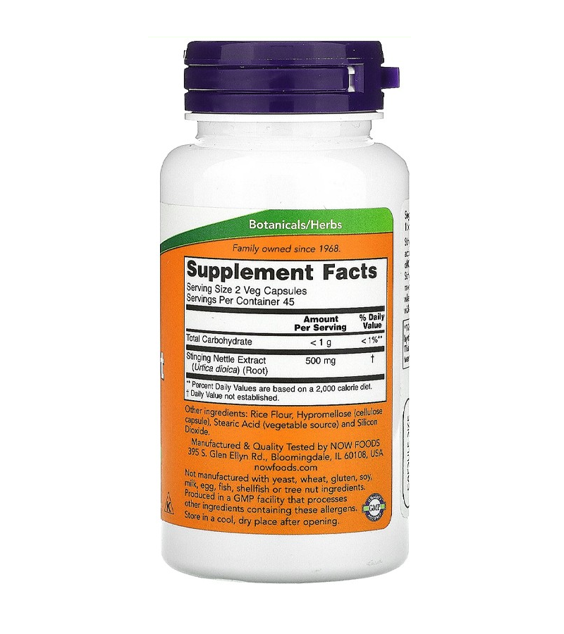 Stinging Nettle Root Extract 250 mg - 90 Veg Capsules