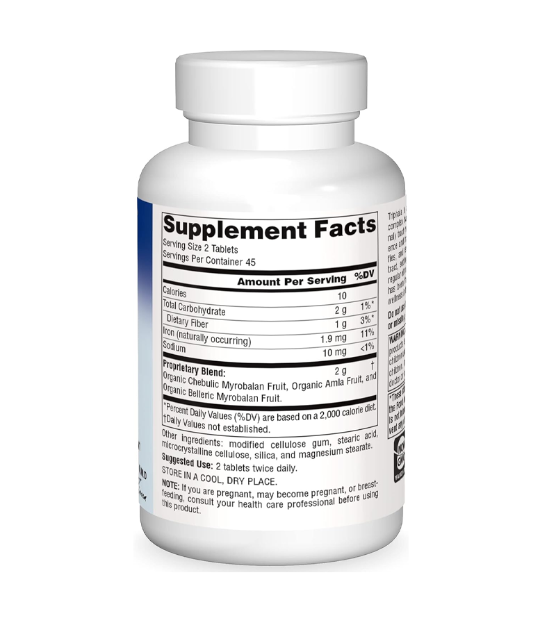 Triphala Internal Cleanser 1000 mg for GI Tract Wellness - 90 Tablets